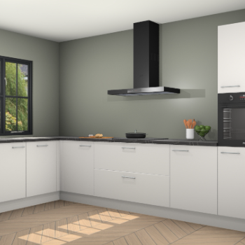 Zijdegrijze keuken Tychy 80352