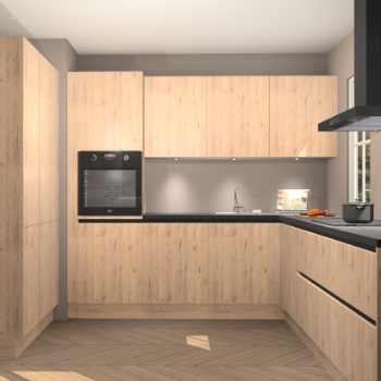 Madera natuur greeploze keuken Regina 77877