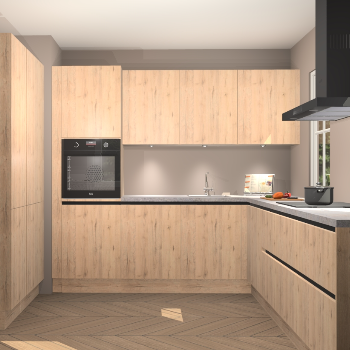 Madera natuur greeploze keuken Regina 77889