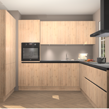 Madera natuur greeploze keuken Regina 77895