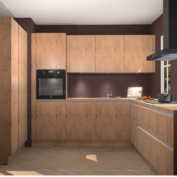 Astoria eiken greeploze keuken Regina 77626