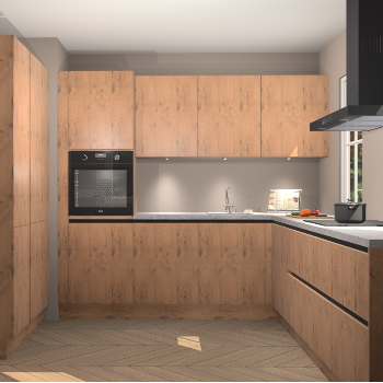 Astoria eiken greeploze keuken Regina 78115