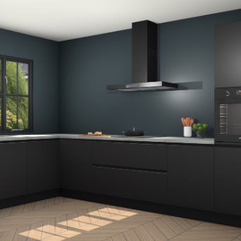 Zwarte greeploze keuken Tychy 80511