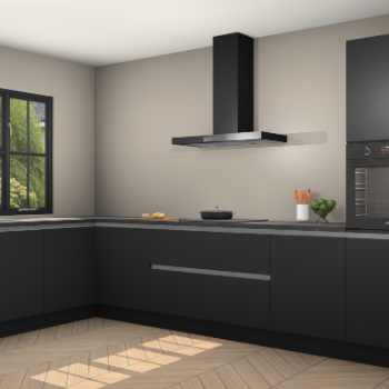 Zwarte greeploze keuken Tychy 80514