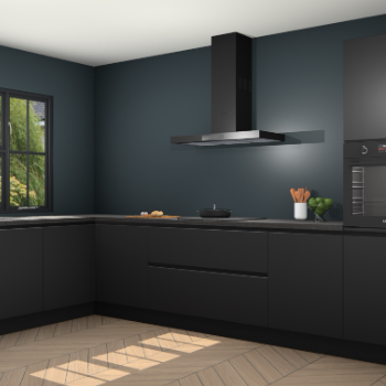 Zwarte greeploze keuken Tychy 80517