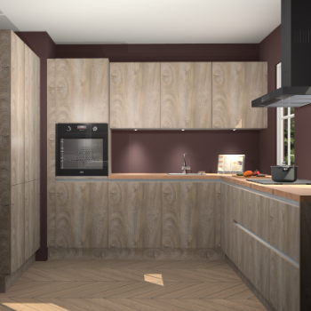 Cantaro eiken greeploze keuken Regina 77996