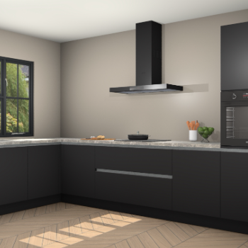 Zwarte greeploze keuken Tychy 80557