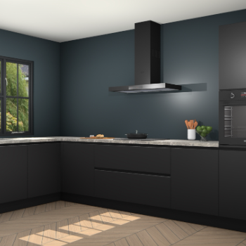 Zwarte greeploze keuken Tychy 80560