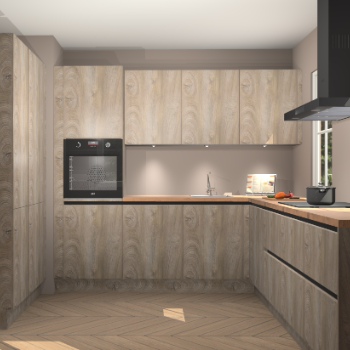 Cantaro eiken greeploze keuken Regina 77999