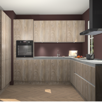 Cantaro eiken greeploze keuken Regina 78292