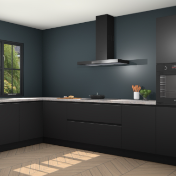 Zwarte greeploze keuken Tychy 80572