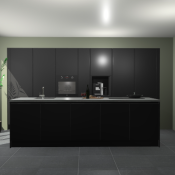 Zwarte greeploze keuken Gela 84932