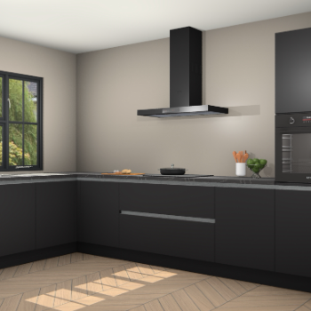 Zwarte greeploze keuken Tychy 80581