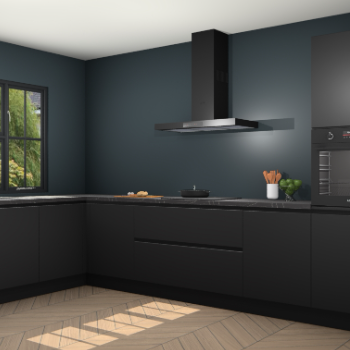 Zwarte greeploze keuken Tychy 80584