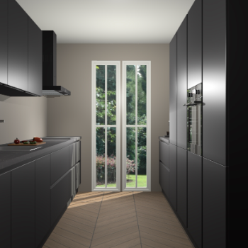 Zwarte greeploze keuken Hilo 84117