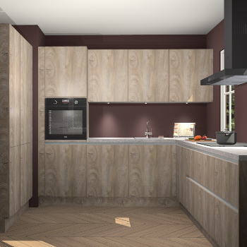 Cantaro eiken greeploze keuken Regina 78310