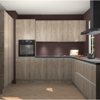 Cantaro eiken greeploze keuken Regina 78316