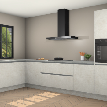 Beton opaal greeploze keuken Tychy 82286