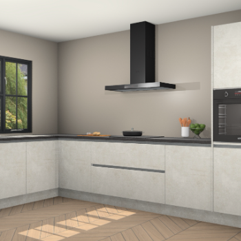 Beton opaal greeploze keuken Tychy 82298