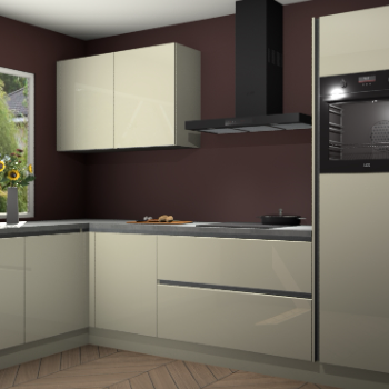 Magnolia hoogglans greeploze keuken Limonos 81402