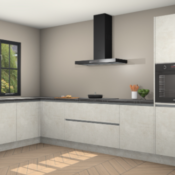 Beton opaal greeploze keuken Tychy 82341