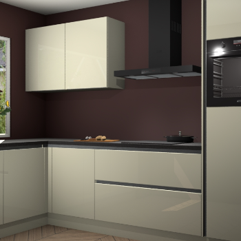 Magnolia hoogglans greeploze keuken Limonos 81417