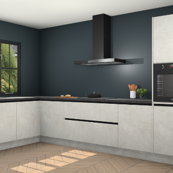 Beton opaal greeploze keuken Tychy 82344