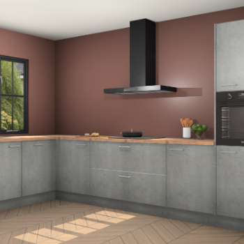 Beton parelgrijs keuken Tychy 82363