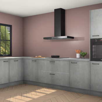 Beton parelgrijs keuken Tychy 82384