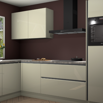 Magnolia hoogglans greeploze keuken Limonos 81463