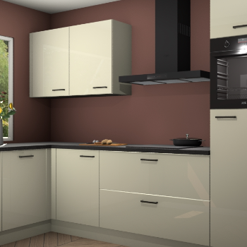 Magnolia hoogglans  keuken Limonos 81419