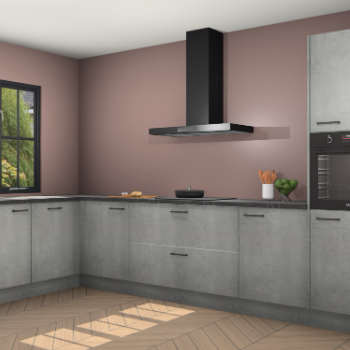 Beton parelgrijs keuken Tychy 82462