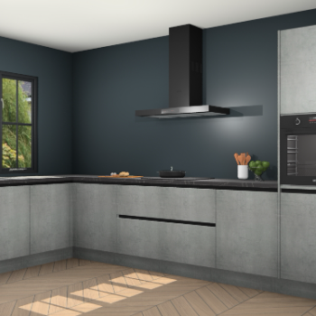 Beton parelgrijs greeploze keuken Tychy 82463