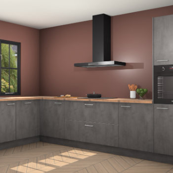 Beton antraciet keuken Tychy 82471