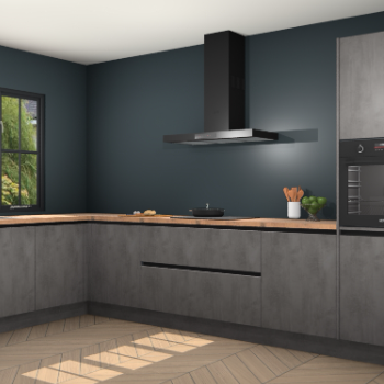 Beton antraciet greeploze keuken Tychy 82475