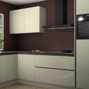 Magnolia hoogglans greeploze keuken Limonos 81494