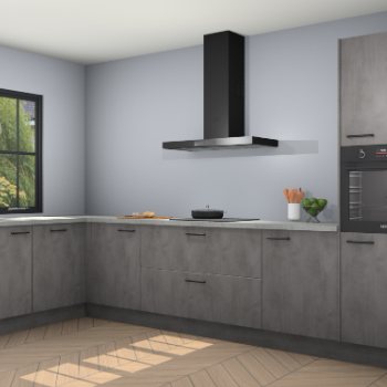 Beton antraciet keuken Tychy 82540