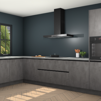 Beton antraciet greeploze keuken Tychy 82542