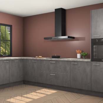 Beton antraciet keuken Tychy 82552