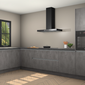 Beton antraciet greeploze keuken Tychy 82607