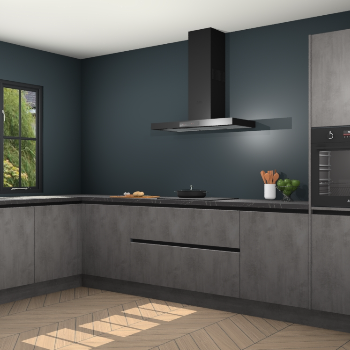 Beton antraciet greeploze keuken Tychy 82610