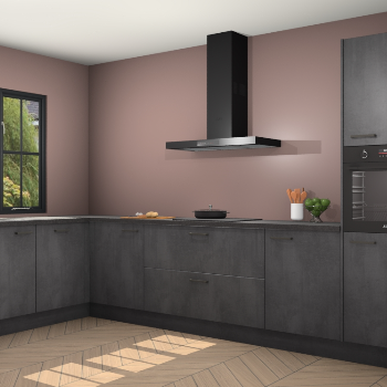 Beton zwarte keuken Tychy 82670