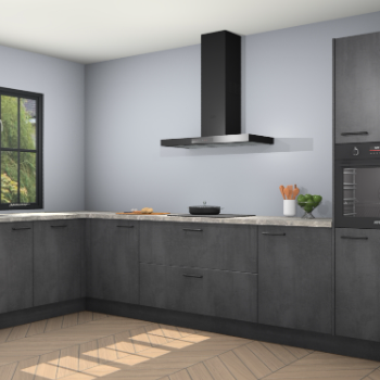 Beton zwarte keuken Tychy 82765