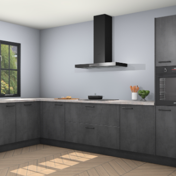 Beton zwarte keuken Tychy 83010