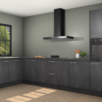Beton zwarte keuken Tychy 83182