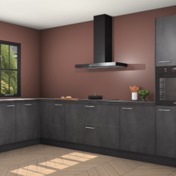 Beton zwarte keuken Tychy 83201