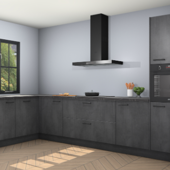 Beton zwarte keuken Tychy 83246