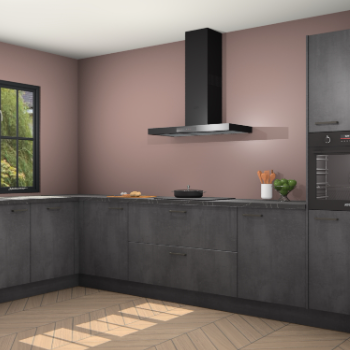 Beton zwarte keuken Tychy 83247