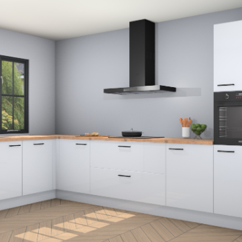 Sneeuwwitte hoogglans keuken Tychy 80804