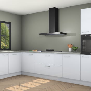 Sneeuwwitte hoogglans keuken Tychy 80843